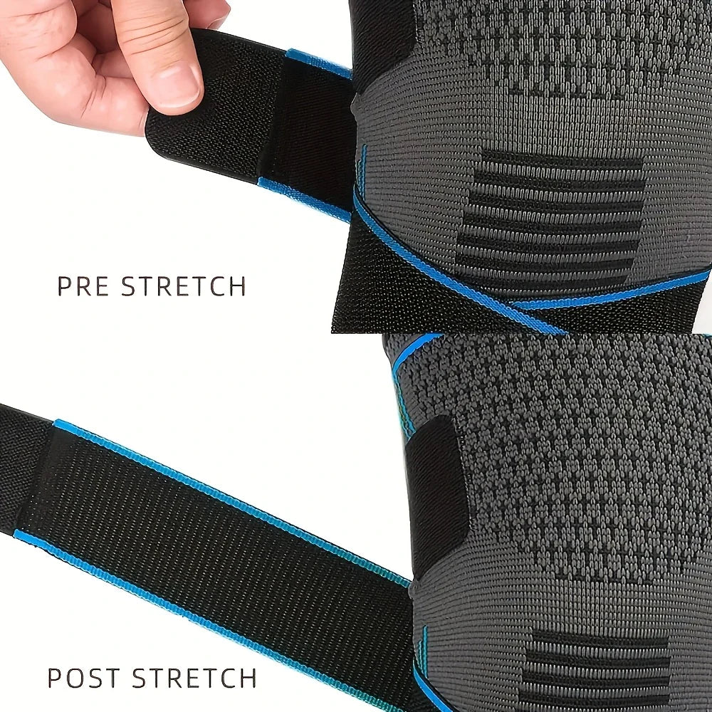 2pcs Knee Compression Sleeves with Adjustable Straps