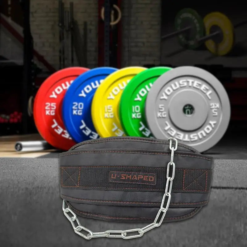 Weightlifting Dip Belt with 28.3" Steel Chain