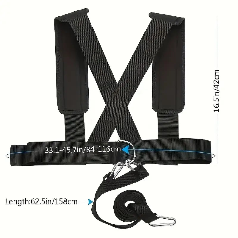 Adjustable Resistance Training Belt with Carabiner