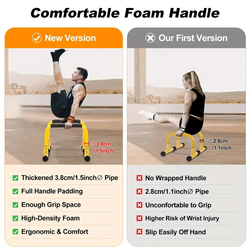 Heavy-Duty 14in Push-Up Bars