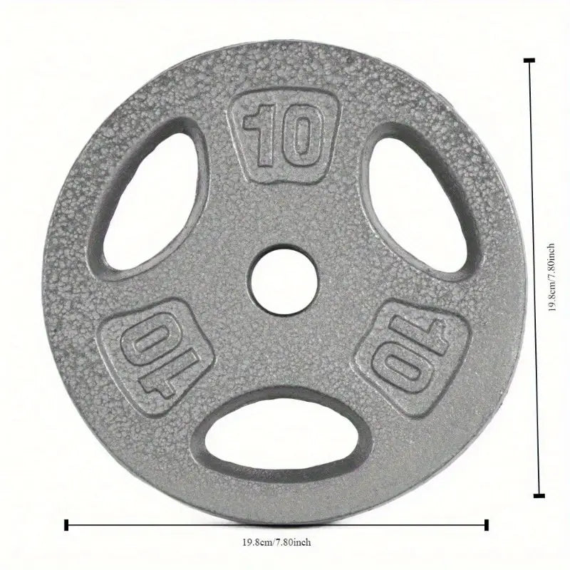 Ergonomic 10LB Rubber Grip Weight Plate