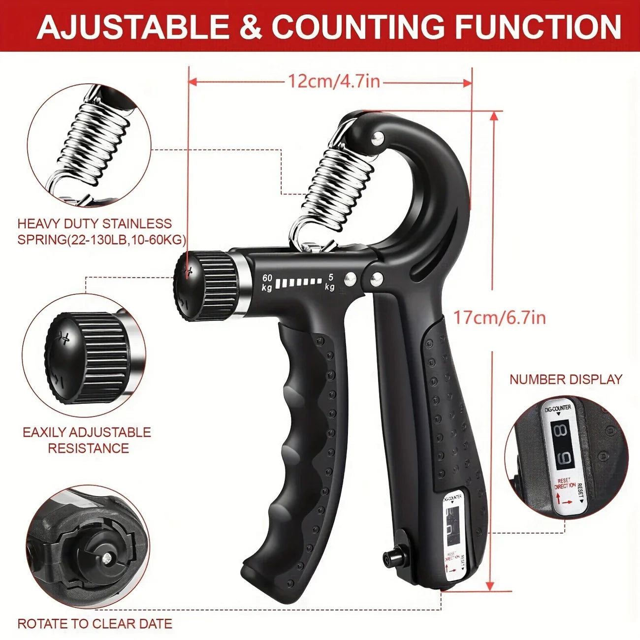 5-in-1 Hand Grip Strength Trainer Ki