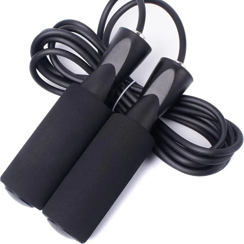 Adjustable 259cm Jump Rope with Steel Cable & Ball Bearings - Durable PVC Coating for Speed Training, Boxing, and Fitness