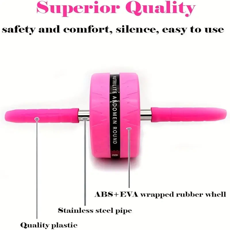 Ab Roller with Foam Handle - Core Exercise Equipment for Home Gym