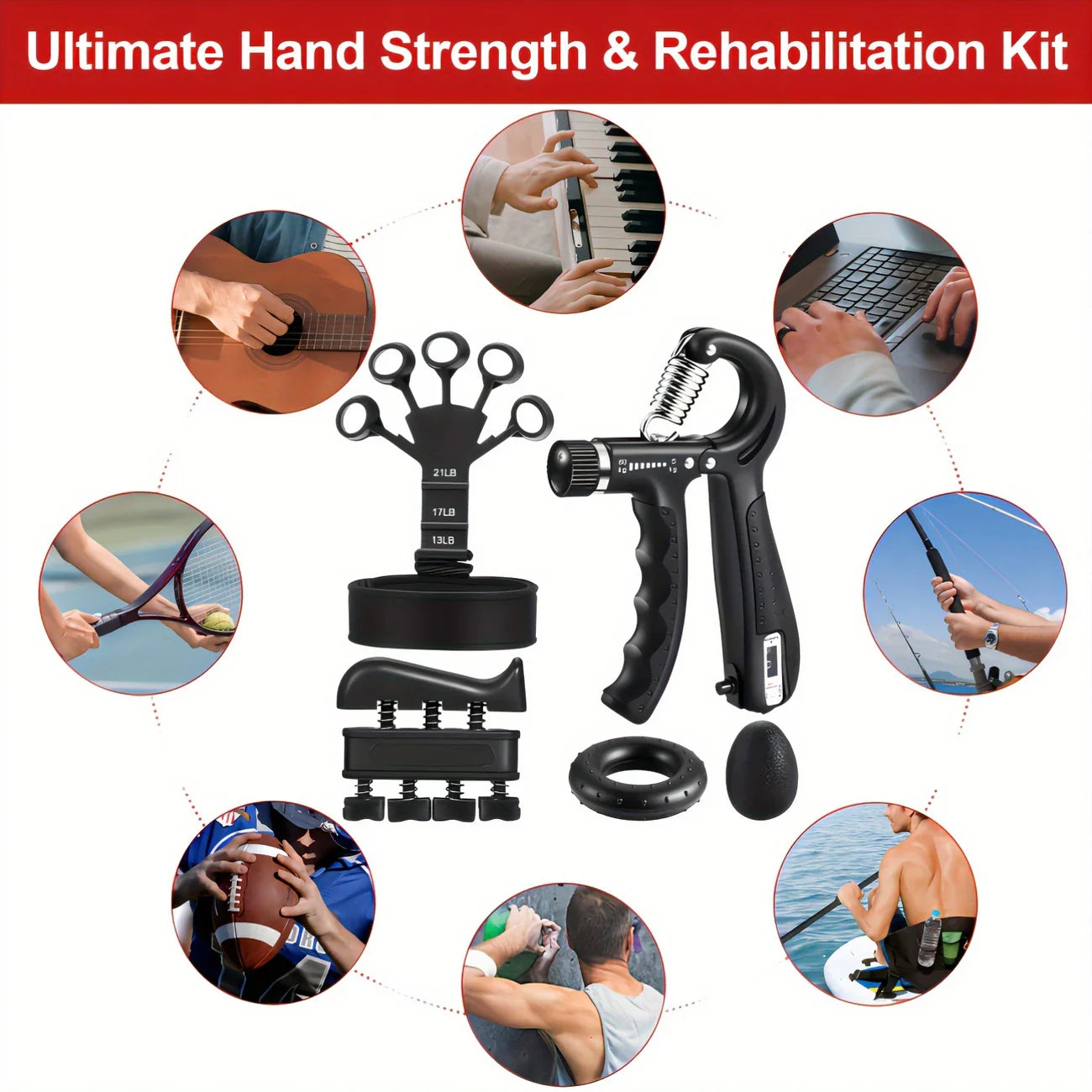 5-in-1 Hand Grip Strength Trainer Ki