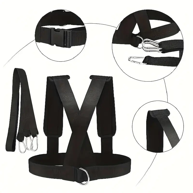 Adjustable Resistance Training Belt with Carabiner